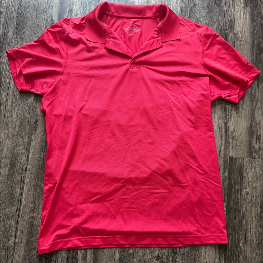 Maide Performance Polo Men’s Large Red Athletic Stretch Golf Shirt